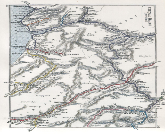 Detailierte alte Landkarte der schottischen Highlands mit beschrifteten geographischen Merkmalen, Routen und Textanmerkungen.