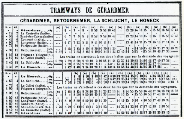 Eine Schwarz-Weiß-Zeitung mit einer detaillierten Tabelle von Zahlen und Texten über die Straßenbahnen Deutschlands.