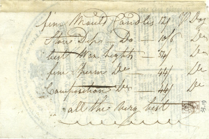 Eine alte Postkarte mit einer handgeschriebenen Nachricht, adressiert an die Vereinigten Staaten, mit einer Briefmarke und dem Text "United States Postal Service".