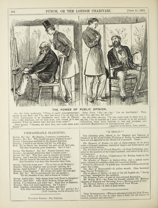 Ein altes Buchcover mit einem Mann in einem Anzug, der in einem Stuhl sitzt und nachdenklich schaut, und einer Frau, die neben ihm steht und nachdenklich in die Ferne blickt, mit der Aufschrift "Die Macht der öffentlichen Meinung".